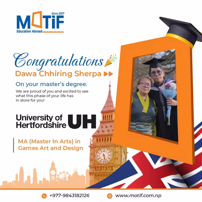 Student got visa approved at University of Hertfordshire